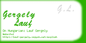 gergely lauf business card